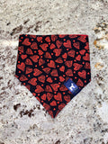 Scribble Hearts Black Bandana